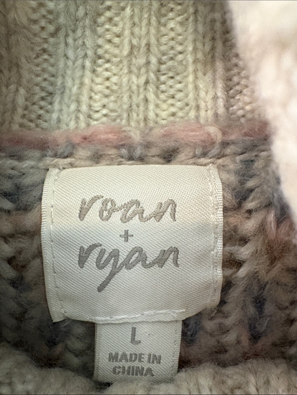 Relaxed Multicolored Ribbed Cowl-Neck Sweater - Picture 2 of 7